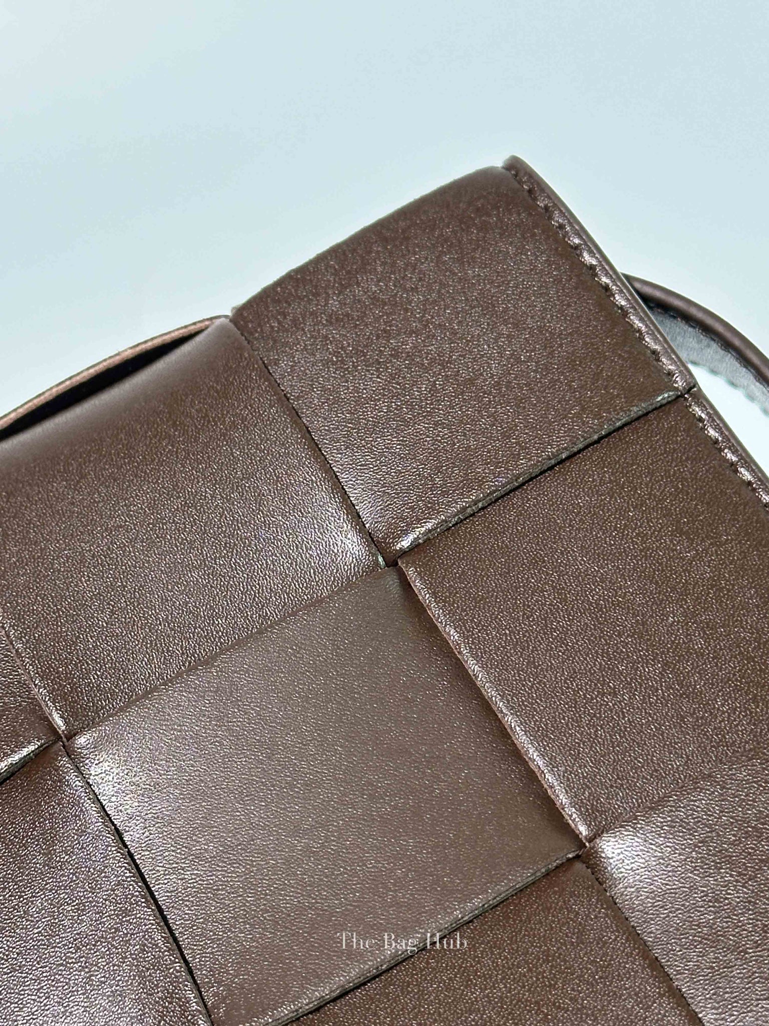 Bottega Veneta Brown Intercciato Calfskin Crossbody Bag