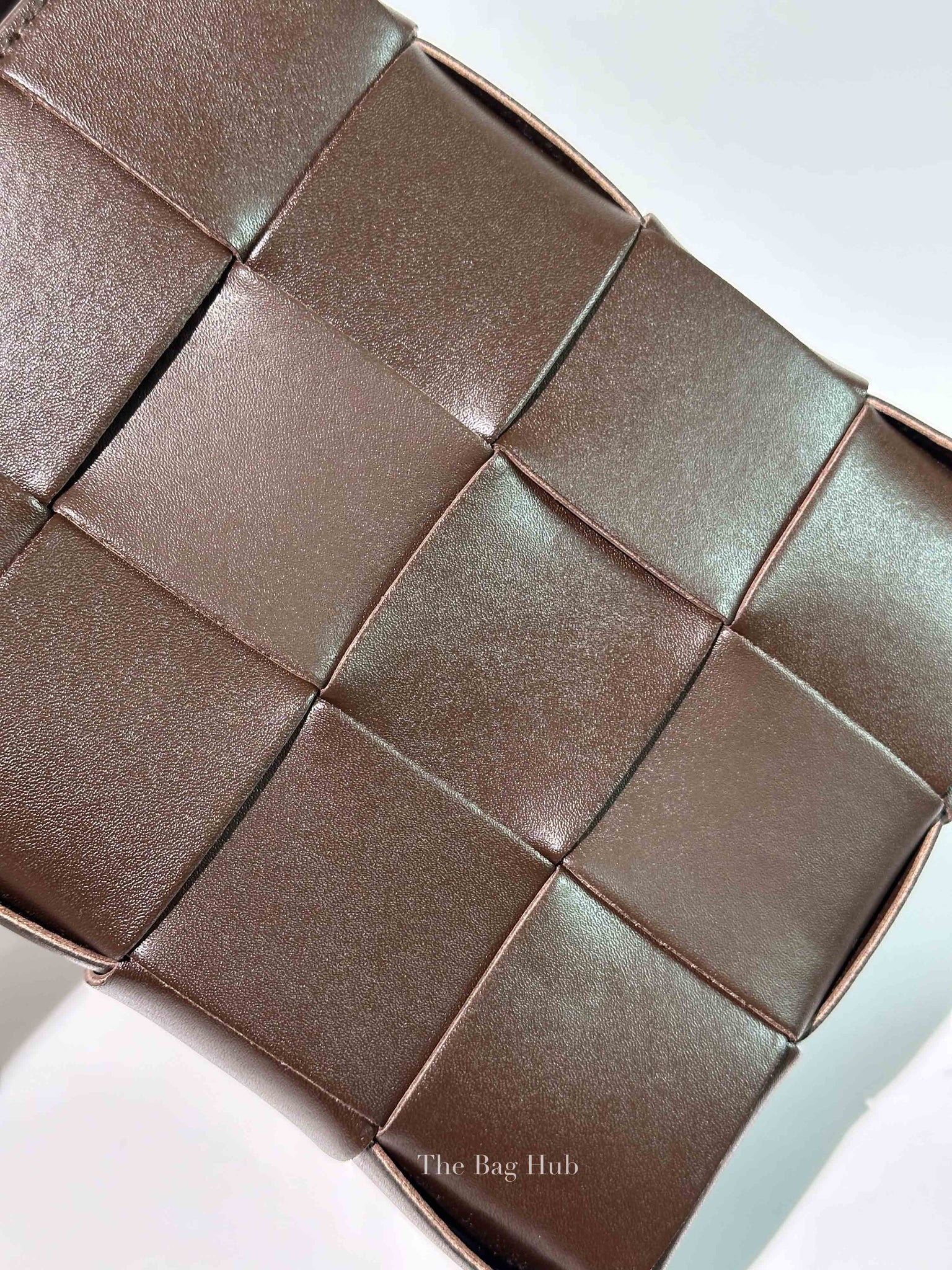 Bottega Veneta Brown Intercciato Calfskin Crossbody Bag