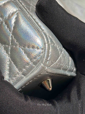 Dior Silver Calfskin My ABCDior Lady Dior Cannage Small Bag