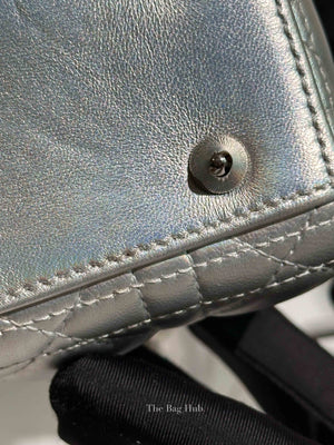 Dior Silver Calfskin My ABCDior Lady Dior Cannage Small Bag