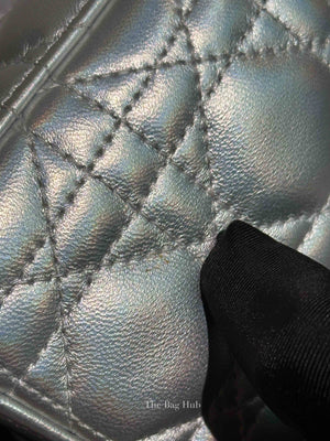 Dior Silver Calfskin My ABCDior Lady Dior Cannage Small Bag