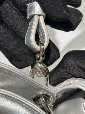 Dior Silver Calfskin My ABCDior Lady Dior Cannage Small Bag