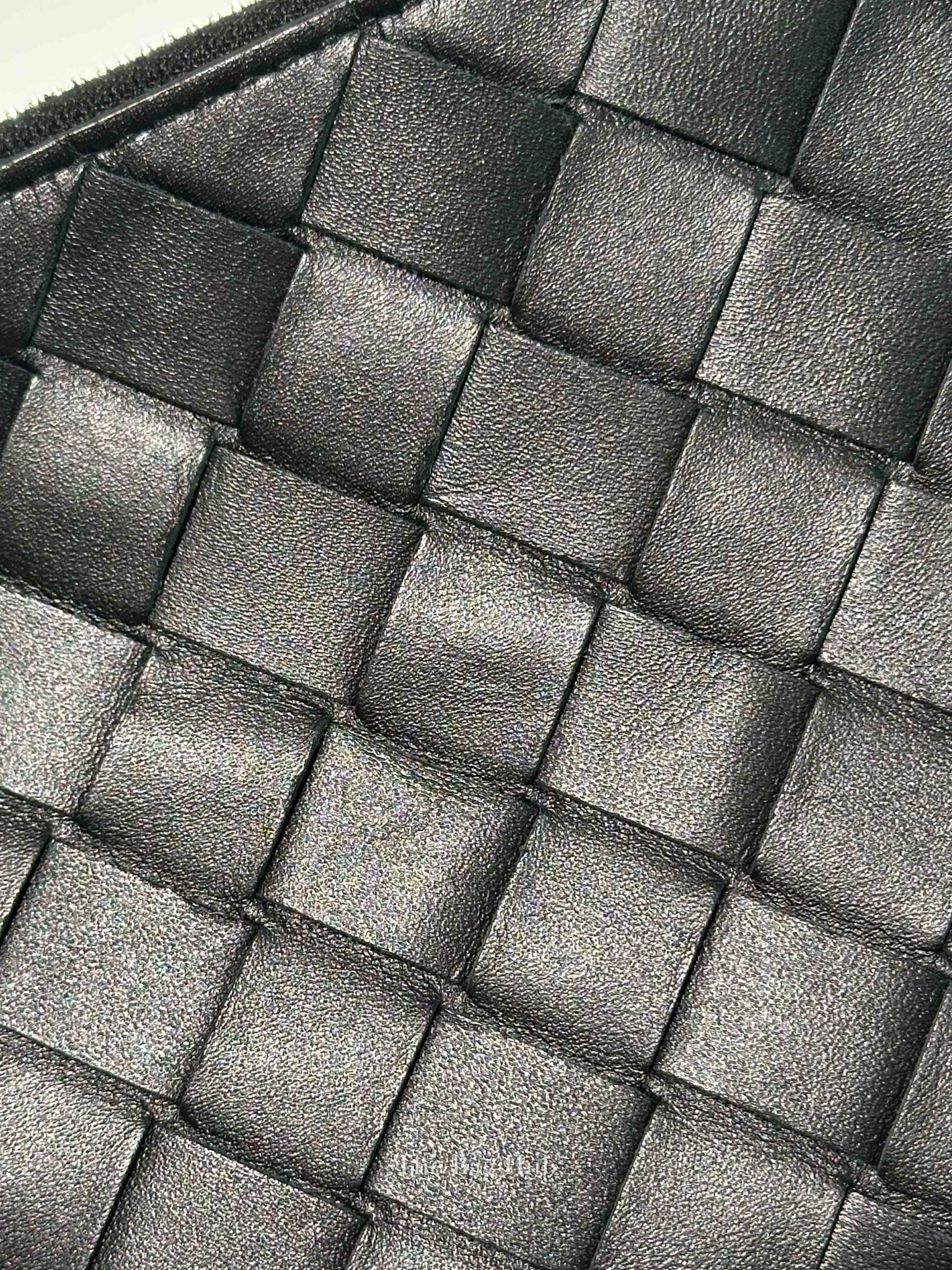 Bottega Veneta Black Intrecciato Calfskin Bill Pouch