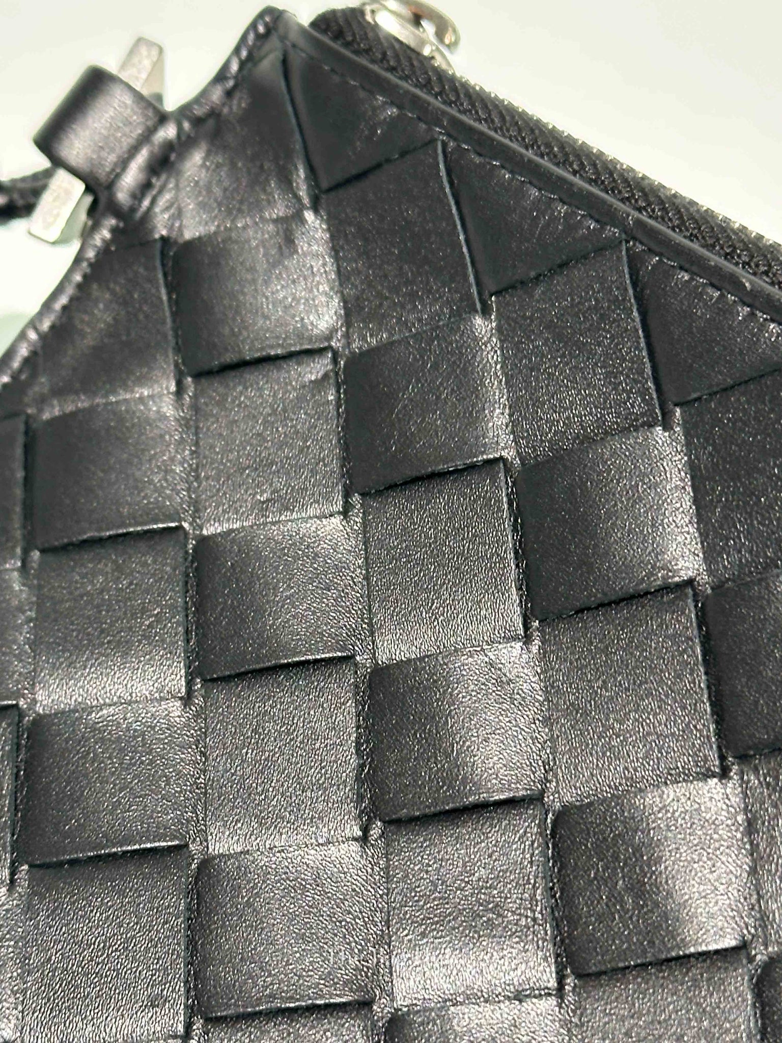 Bottega Veneta Black Intrecciato Calfskin Bill Pouch
