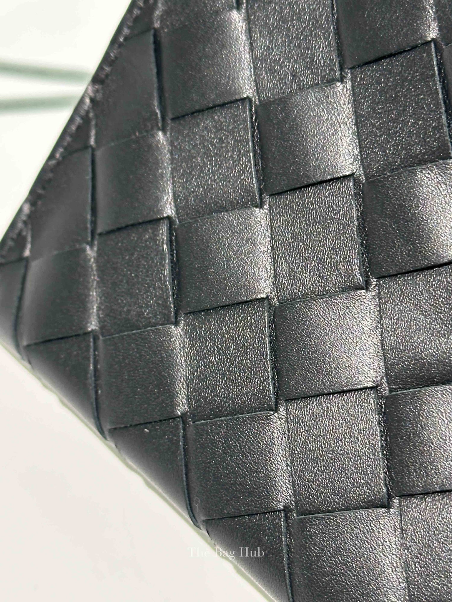 Bottega Veneta Black Intrecciato Calfskin Bill Pouch
