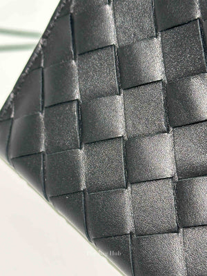 Bottega Veneta Black Intrecciato Calfskin Bill Pouch