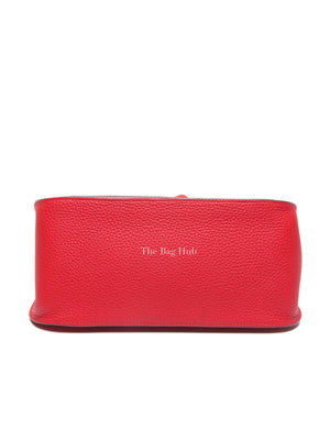 Hermes Rouge Casaque Taurillon Clemence Leather Jypsiere 28 Bag PHW