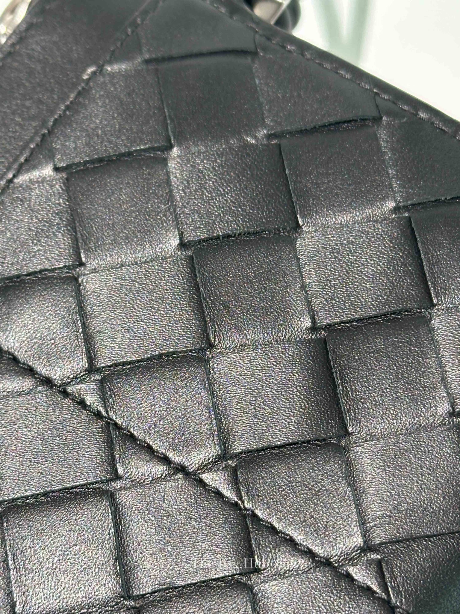 Bottega Veneta Black Intrecciato Calfskin Bill Pouch