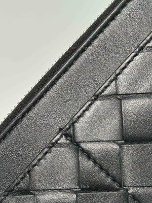 Bottega Veneta Black Intrecciato Calfskin Bill Pouch