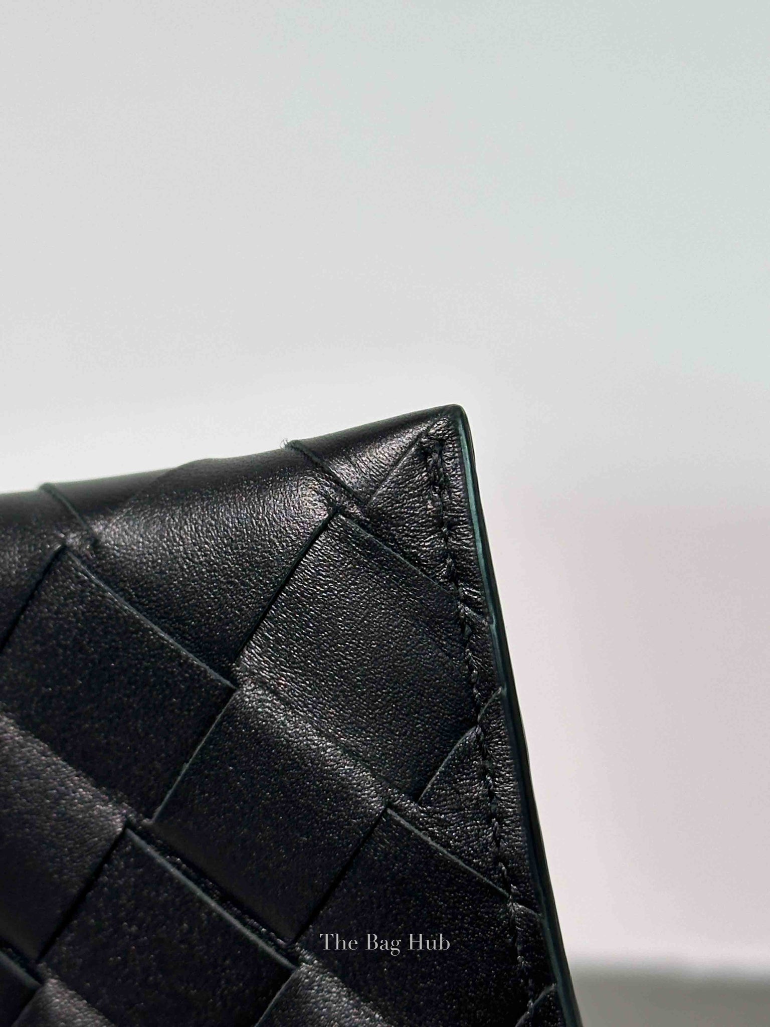 Bottega Veneta Black Intrecciato Calfskin Bill Pouch
