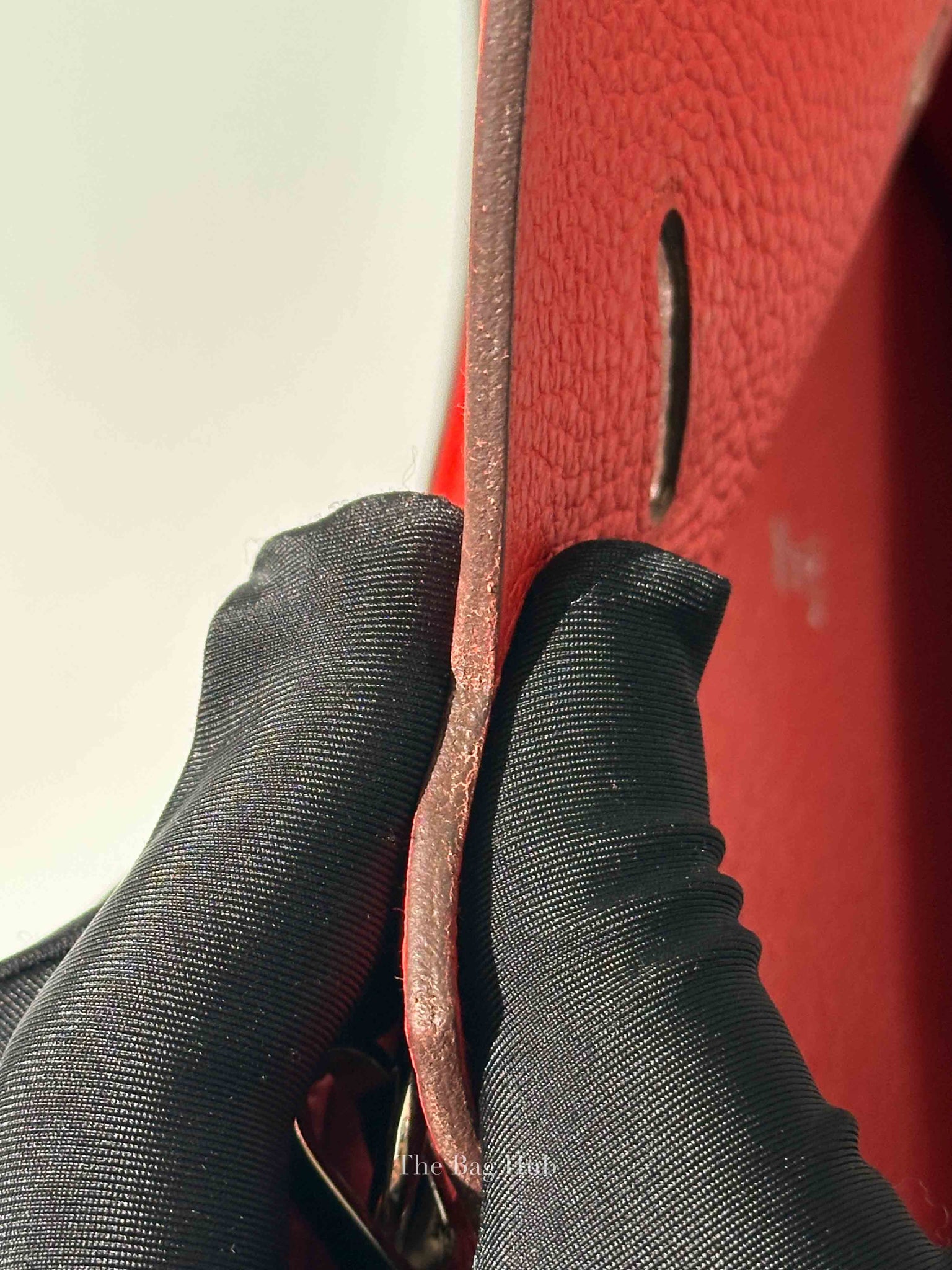 Hermes Rouge Casaque Taurillon Clemence Leather Jypsiere 28 Bag PHW
