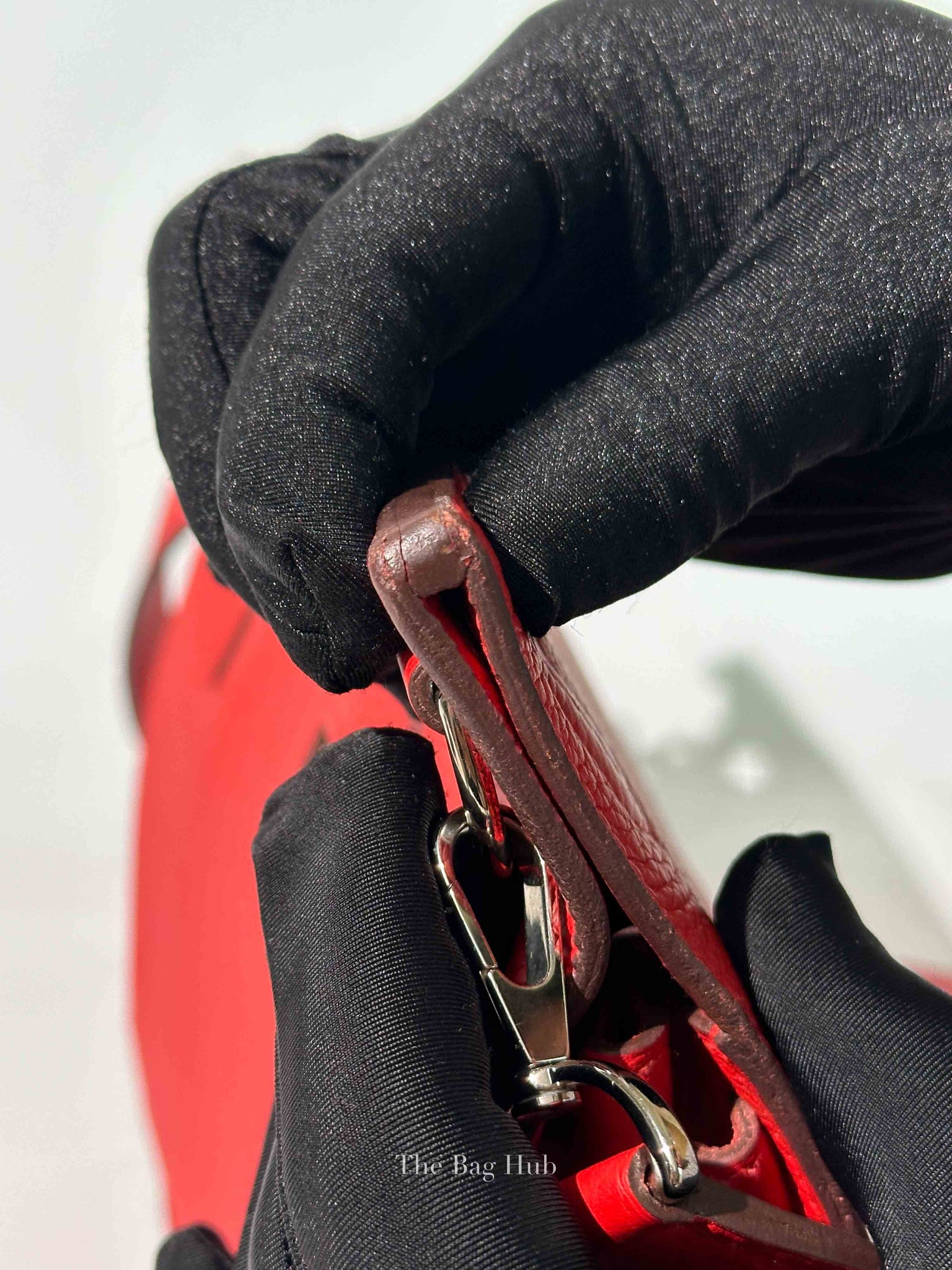 Hermes Rouge Casaque Taurillon Clemence Leather Jypsiere 28 Bag PHW