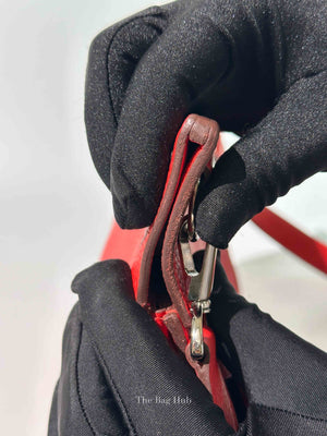 Hermes Rouge Casaque Taurillon Clemence Leather Jypsiere 28 Bag PHW