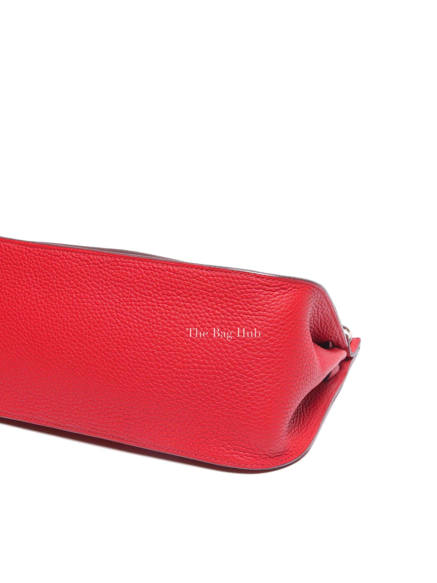 Hermes Rouge Casaque Taurillon Clemence Leather Jypsiere 28 Bag PHW