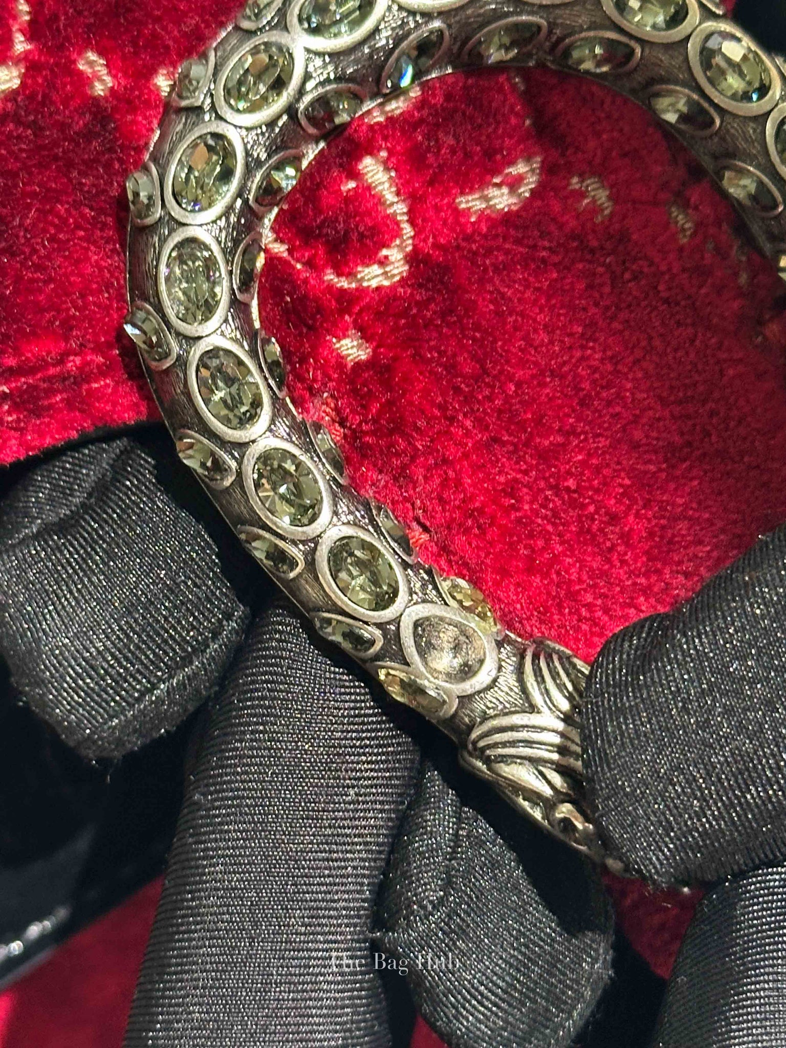 Gucci Red/Black Velvet GG Monogram Dionysus Small Shoulder Bag