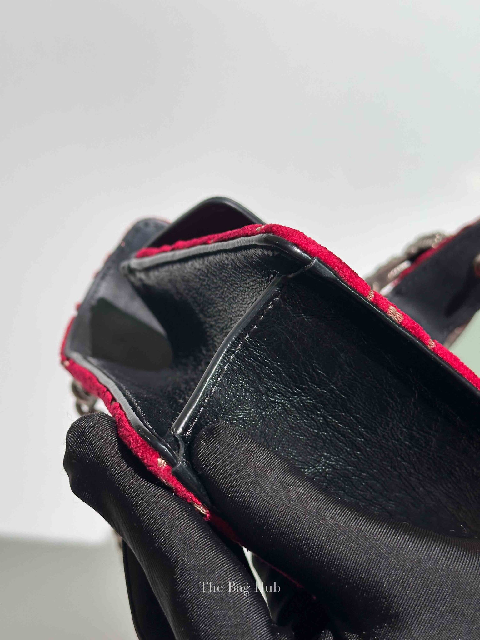 Gucci Red/Black Velvet GG Monogram Dionysus Small Shoulder Bag