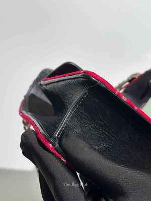 Gucci Red/Black Velvet GG Monogram Dionysus Small Shoulder Bag