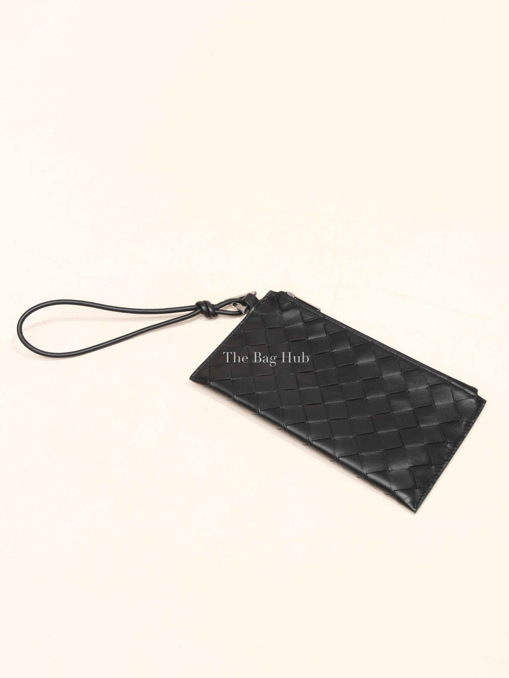 Bottega Veneta Black Intrecciato Calfskin Bill Pouch