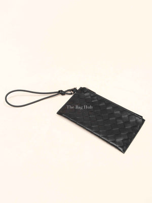 Bottega Veneta Black Intrecciato Calfskin Bill Pouch