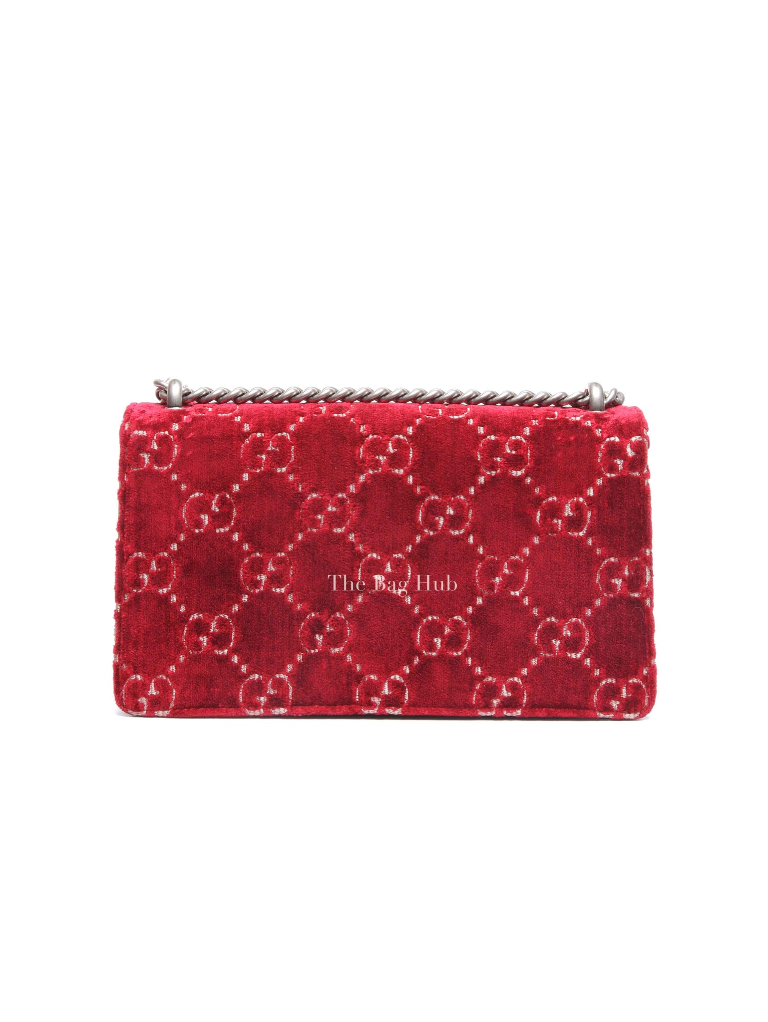 Gucci Red/Black Velvet GG Monogram Dionysus Small Shoulder Bag