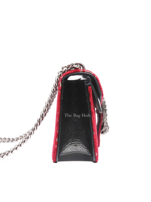 Gucci Red/Black Velvet GG Monogram Dionysus Small Shoulder Bag