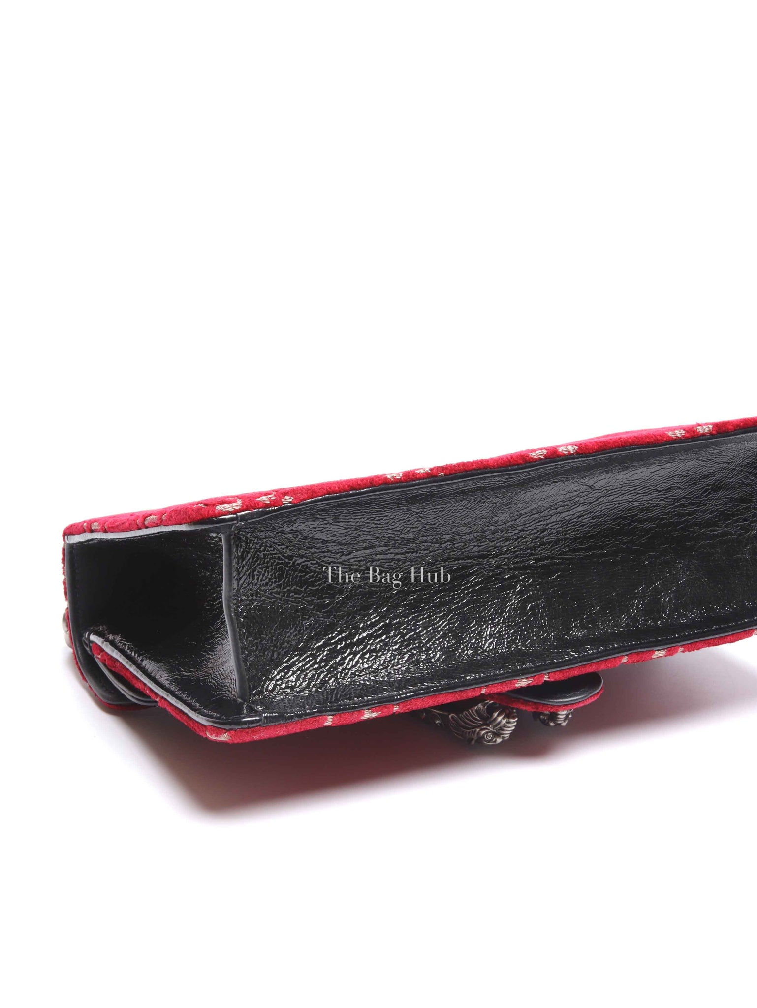 Gucci Red/Black Velvet GG Monogram Dionysus Small Shoulder Bag