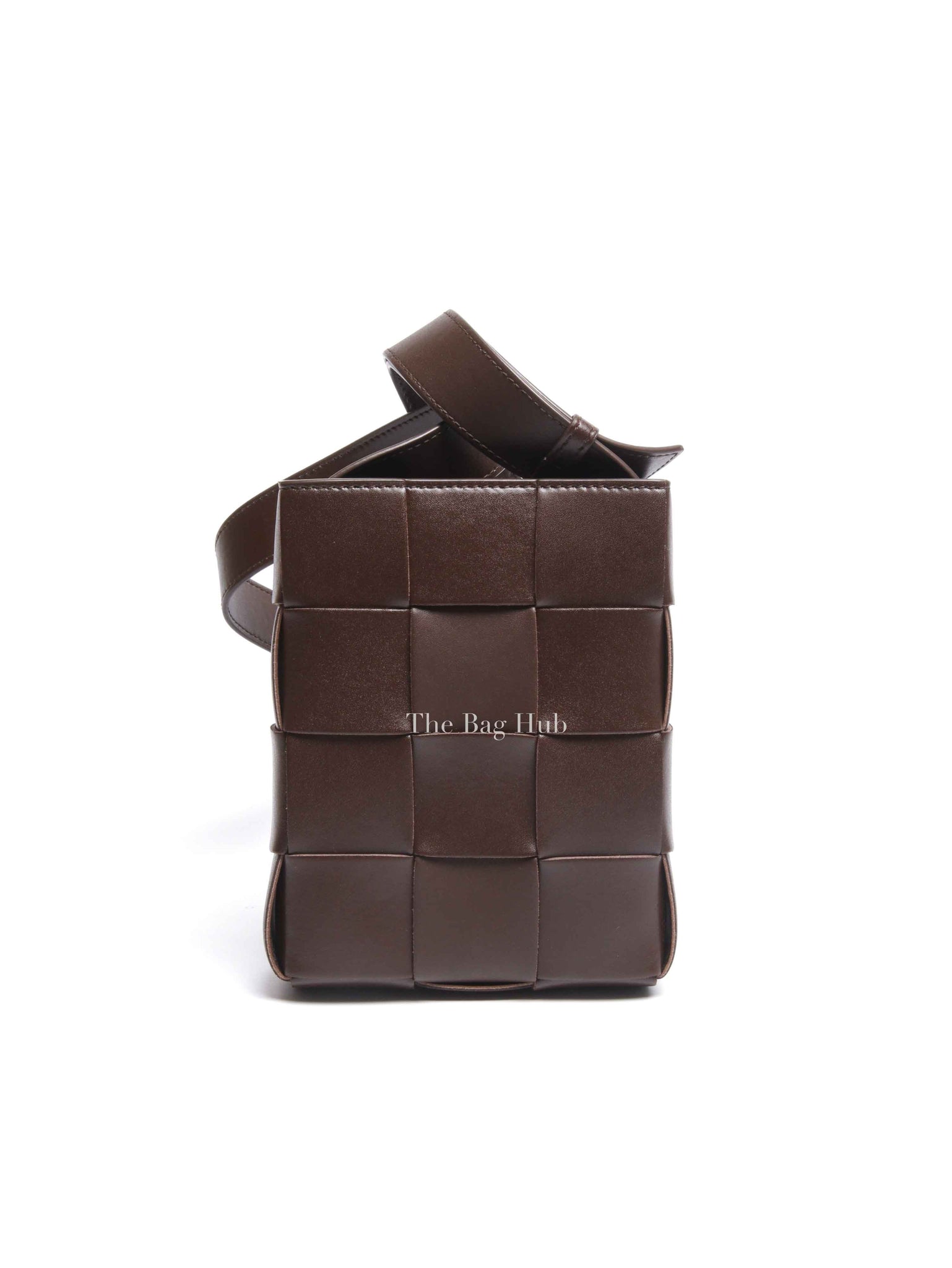 Bottega Veneta Brown Intercciato Calfskin Crossbody Bag