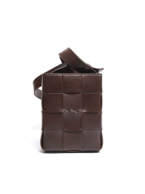 Bottega Veneta Brown Intercciato Calfskin Crossbody Bag