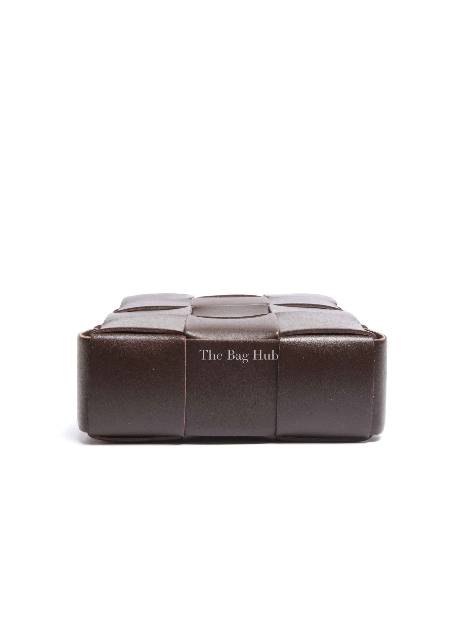 Bottega Veneta Brown Intercciato Calfskin Crossbody Bag