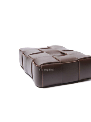 Bottega Veneta Brown Intercciato Calfskin Crossbody Bag