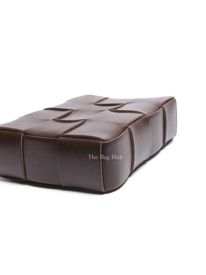 Bottega Veneta Brown Intercciato Calfskin Crossbody Bag