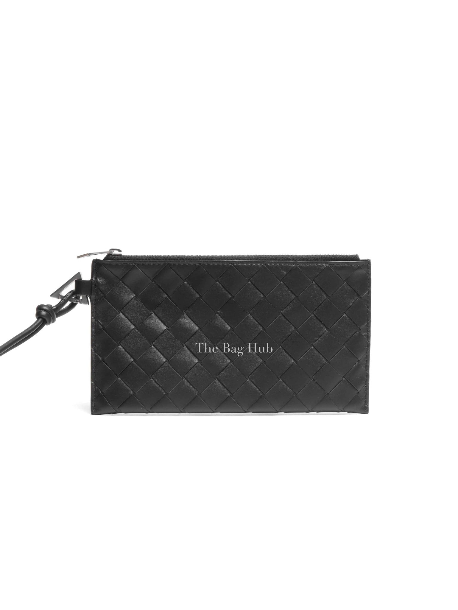 Bottega Veneta Black Intrecciato Calfskin Bill Pouch