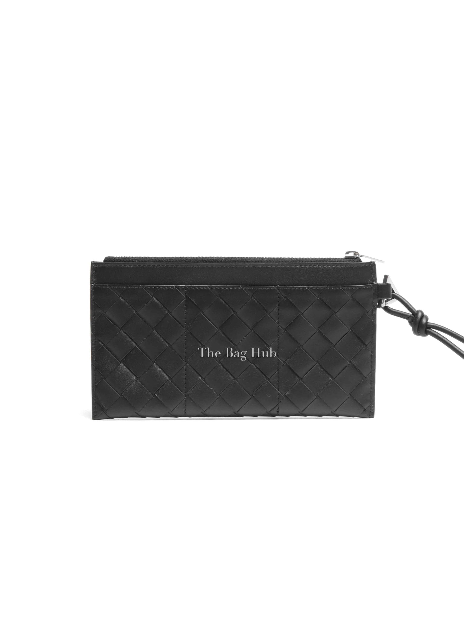 Bottega Veneta Black Intrecciato Calfskin Bill Pouch