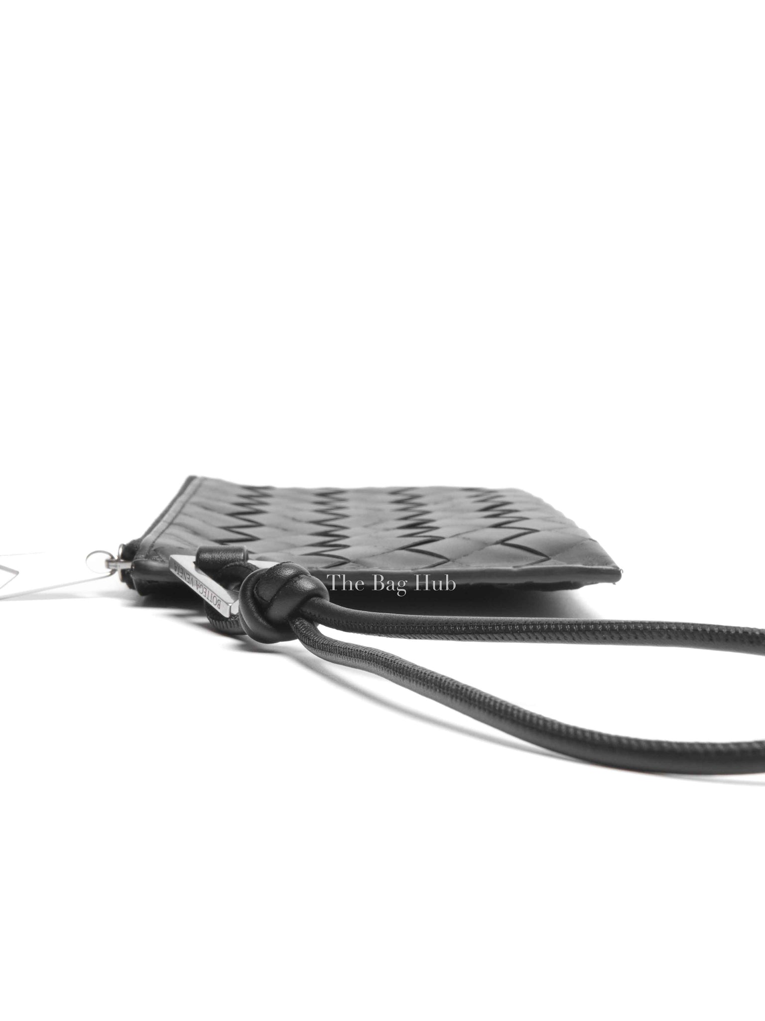 Bottega Veneta Black Intrecciato Calfskin Bill Pouch