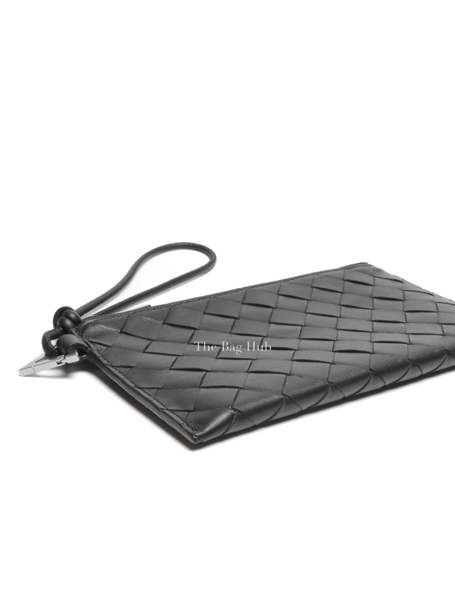Bottega Veneta Black Intrecciato Calfskin Bill Pouch