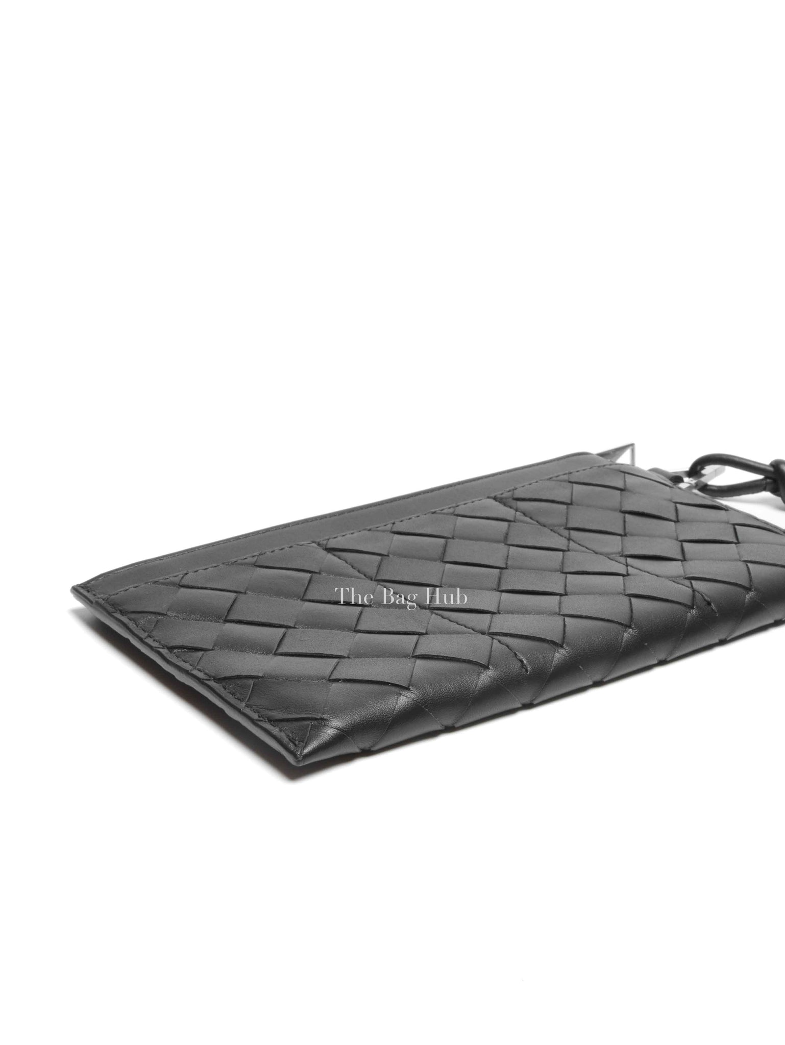 Bottega Veneta Black Intrecciato Calfskin Bill Pouch