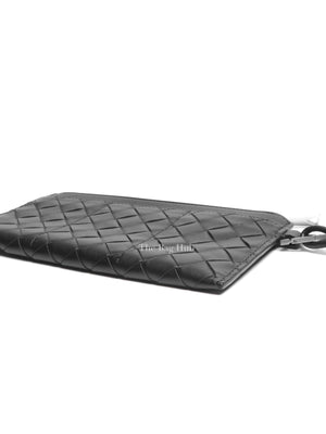 Bottega Veneta Black Intrecciato Calfskin Bill Pouch