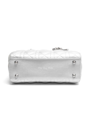 Dior Silver Calfskin My ABCDior Lady Dior Cannage Small Bag