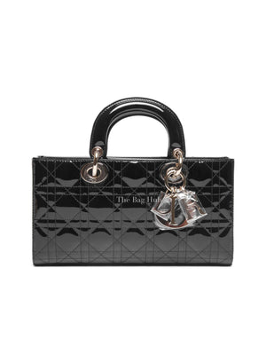 Dior Black Patent Cannage Calfskin Medium Lady D-Joy Bag