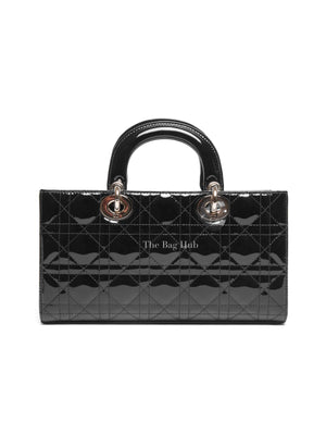 Dior Black Patent Cannage Calfskin Medium Lady D-Joy Bag