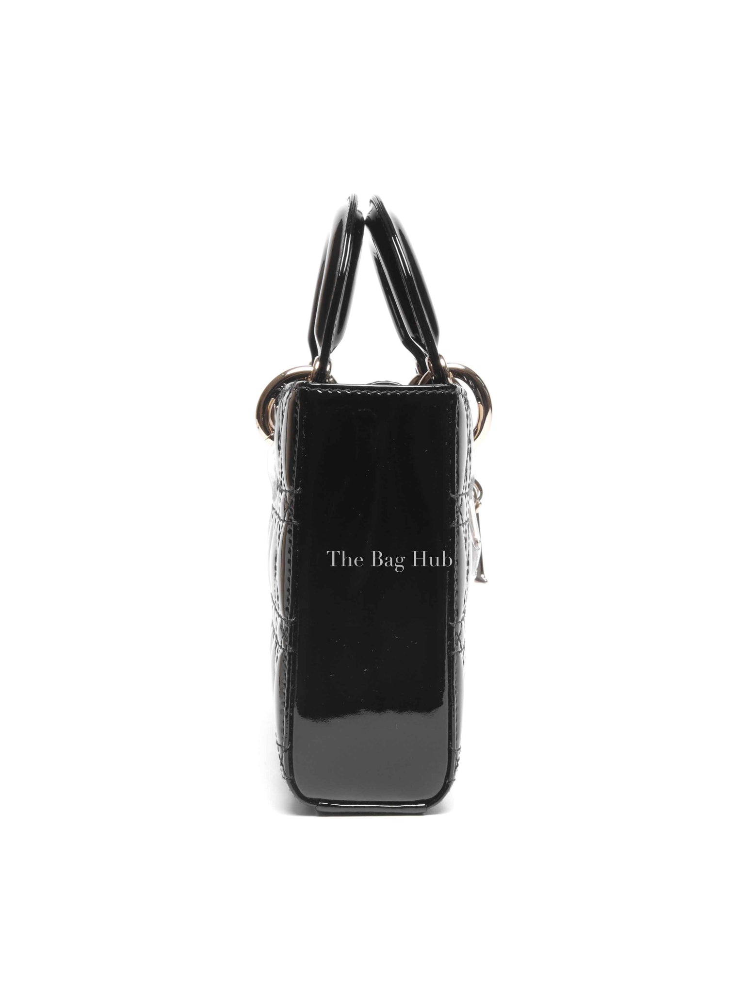 Dior Black Patent Cannage Calfskin Medium Lady D-Joy Bag