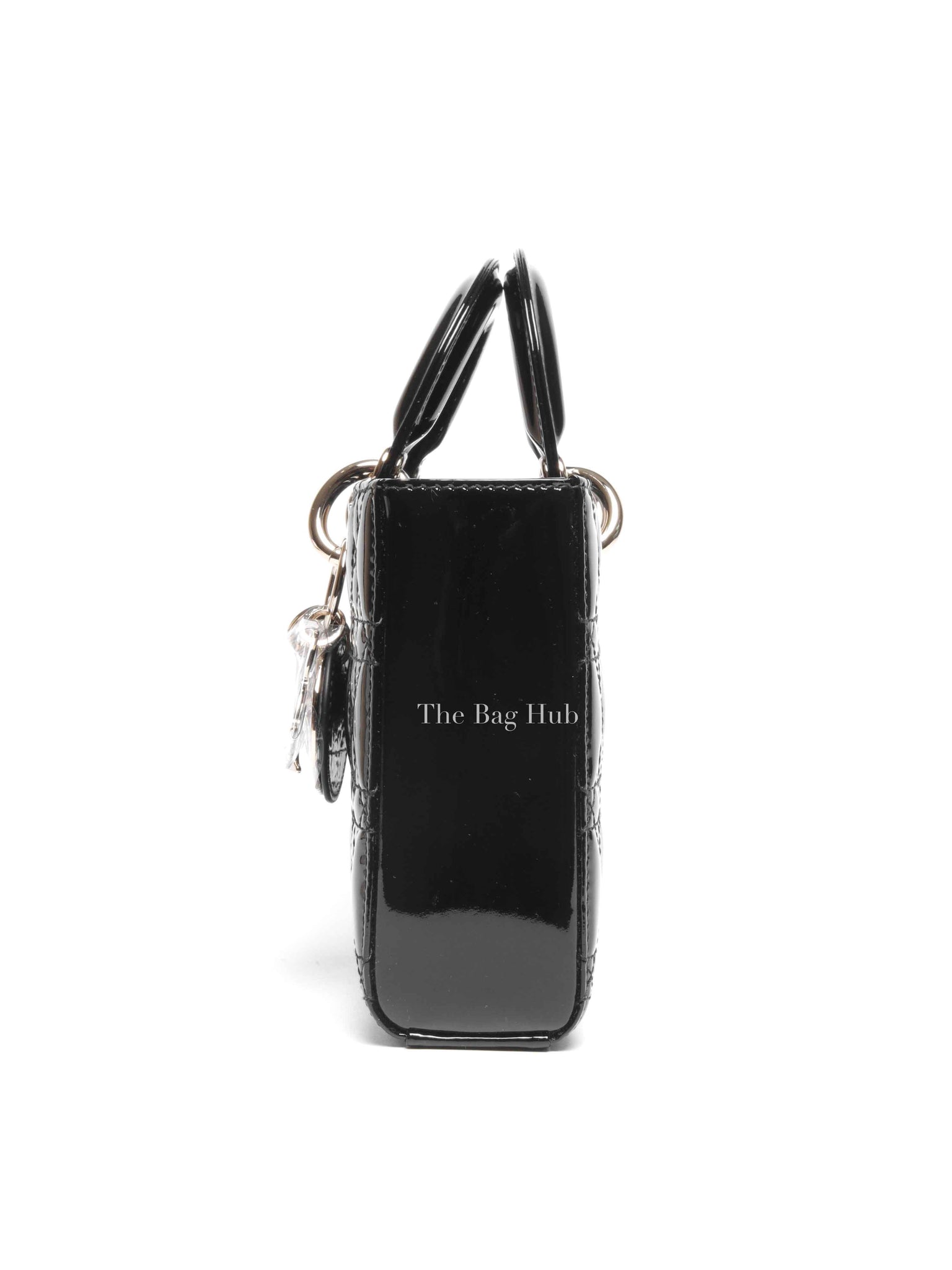 Dior Black Patent Cannage Calfskin Medium Lady D-Joy Bag
