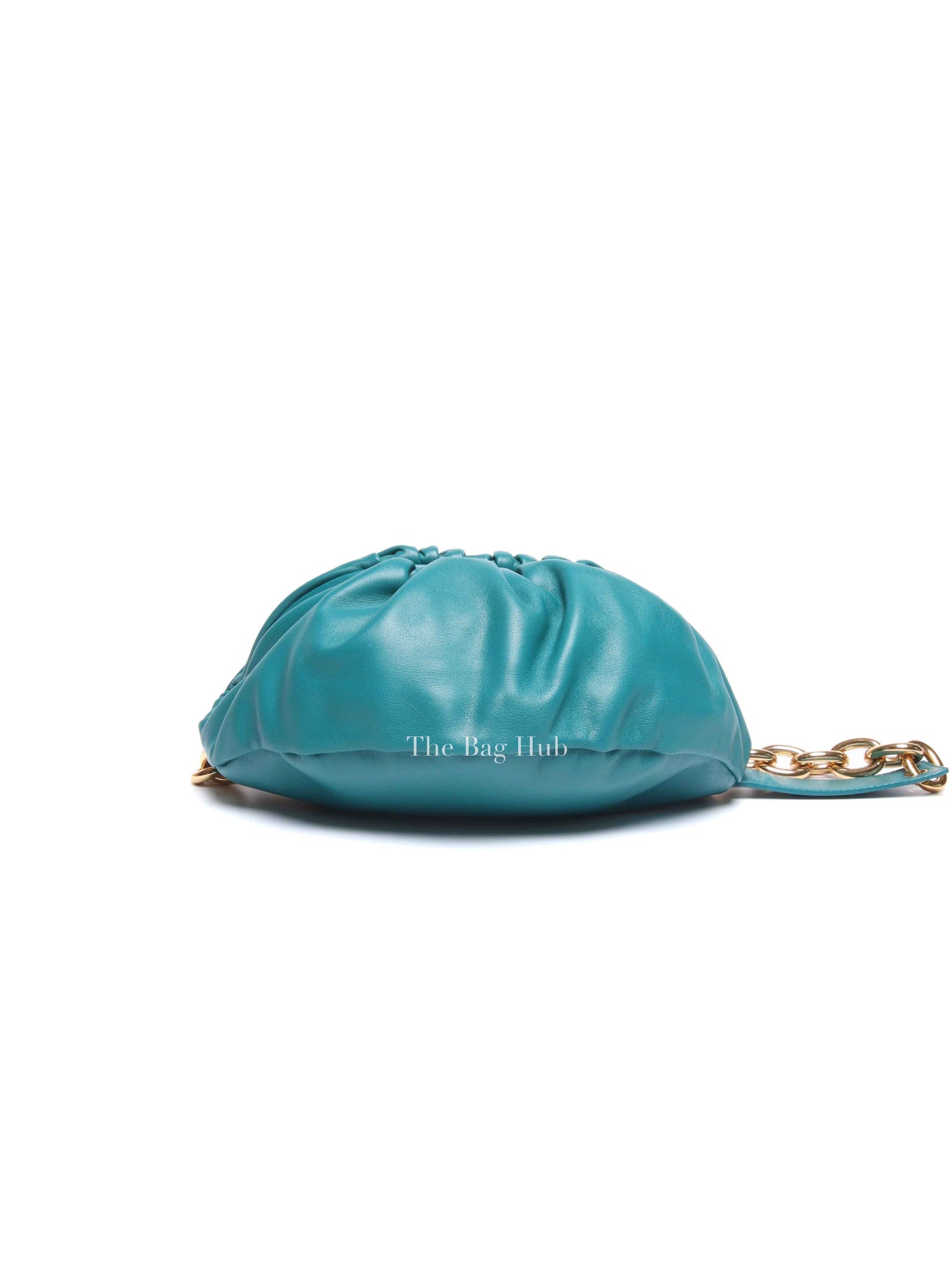 Bottega Veneta Teal Leather Belt Chain Pouch