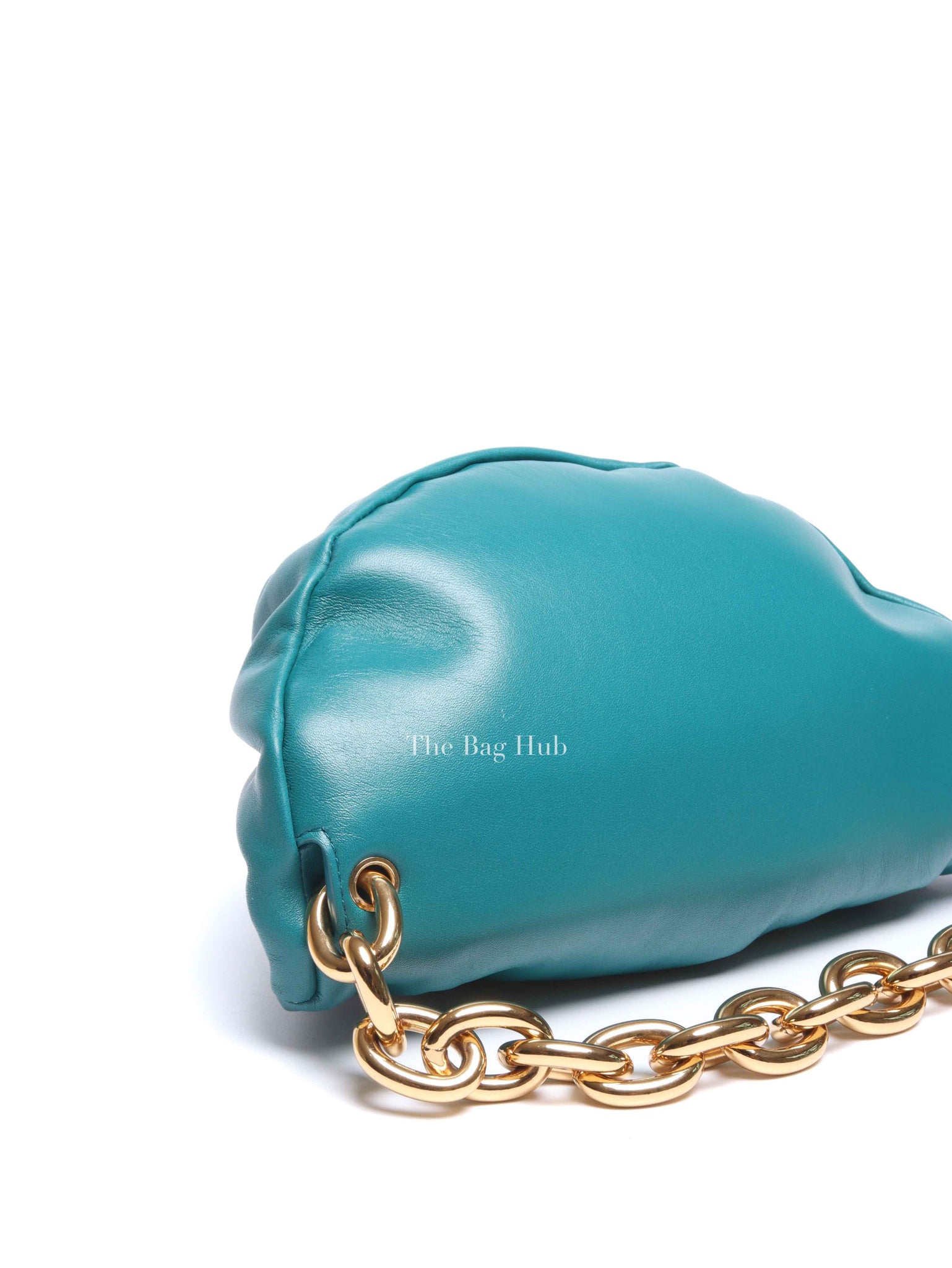 Bottega Veneta Teal Leather Belt Chain Pouch