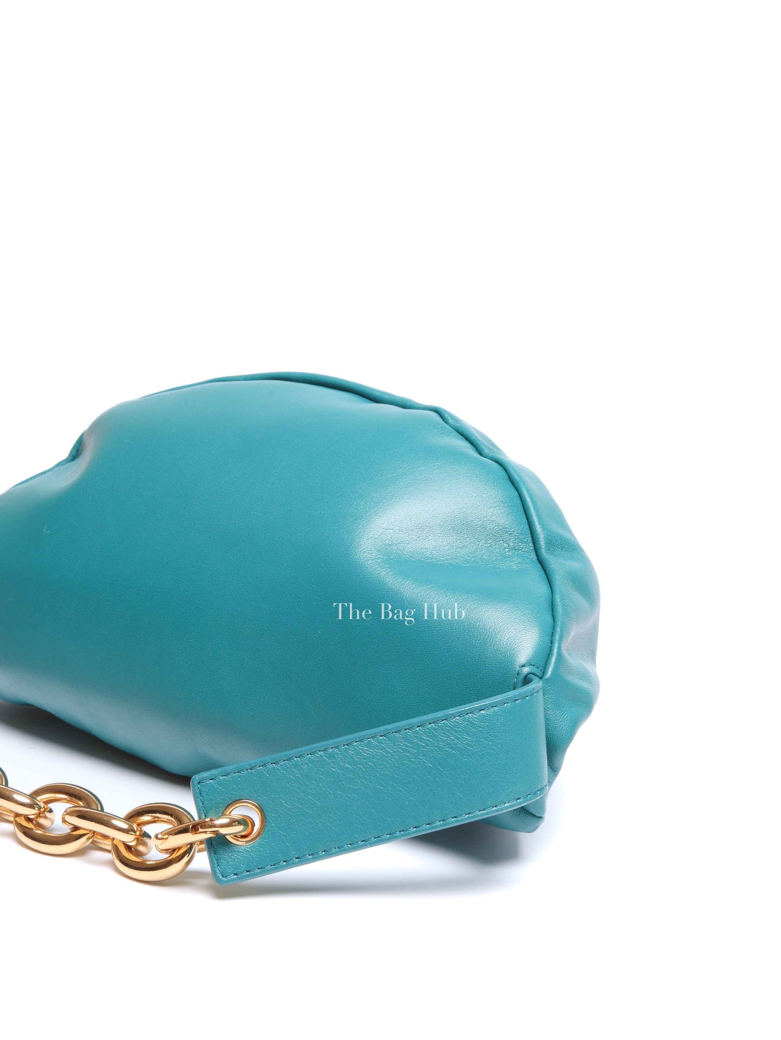 Bottega Veneta Teal Leather Belt Chain Pouch