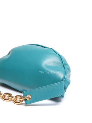 Bottega Veneta Teal Leather Belt Chain Pouch