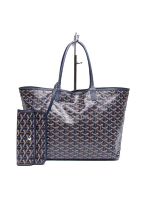 Goyard Bleu Marine Canvas St. Louis PM Bag