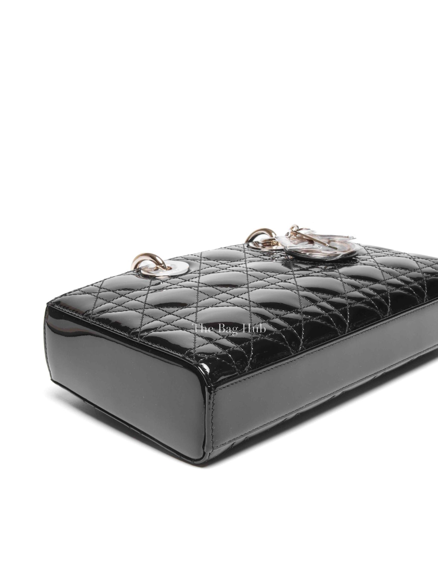 Dior Black Patent Cannage Calfskin Medium Lady D-Joy Bag