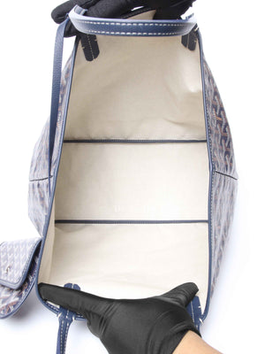 Goyard Bleu Marine Canvas St. Louis PM Bag