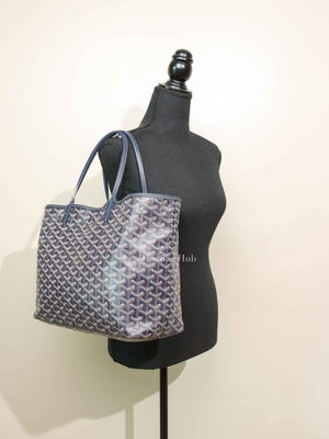 Goyard Bleu Marine Canvas St. Louis PM Bag